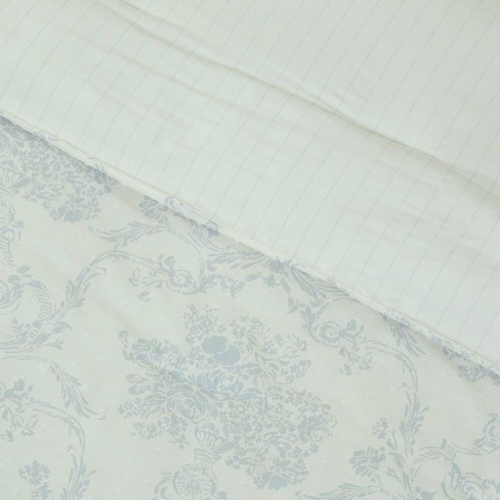 Open Box - Harlow & Wren - Twin Ruffle Comforter Set Blue Floral Multicolored - Picture 3 of 4